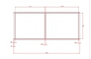 Cloison modulaire 1/2 vitrée 1 x ht 2.50 m