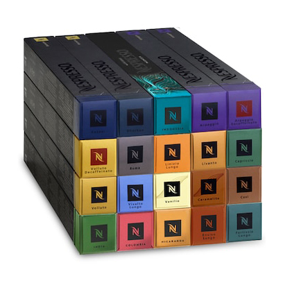 Assortiment 200 Capsules Nespresso